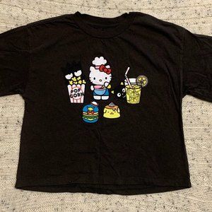 Hello Kitty Sanrio and Friends Cooking Food Fun Crop Top Tee Size S
